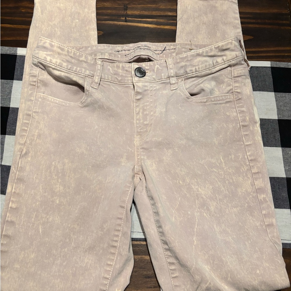 American Eagle Tan Jeggings 4